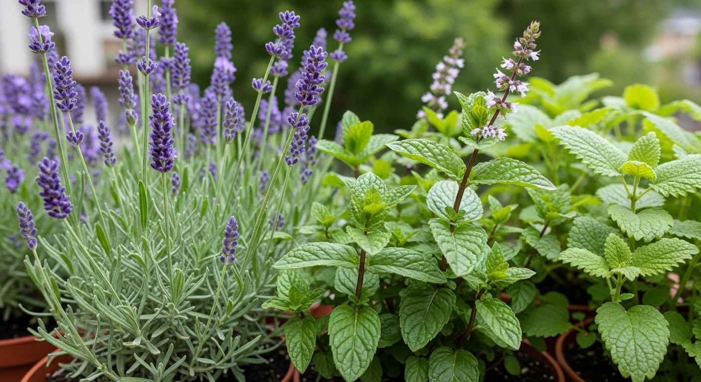 Duftende Begleitpflanzen wie Lavendel helfen, den Cannabis Geruch auf dem Balkon auf natürliche Weise zu kaschieren.